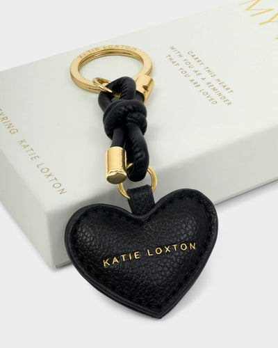 Gift Boxed Keychain 'Key To My Heart' in Black