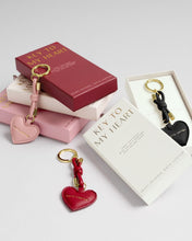 Load image into Gallery viewer, Gift Boxed Keychain &#39;Key To My Heart&#39; in Black
