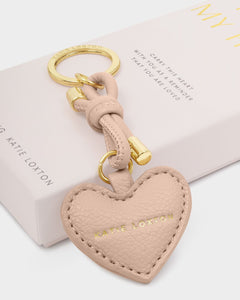 Gift Boxed Keychain 'Key To My Heart' in Nude Pink