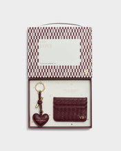 Load image into Gallery viewer, Gift Boxed Woven Keychain &amp; Card Holder - Cherry Woven
