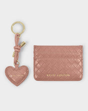 Load image into Gallery viewer, Gift Boxed Woven Keychain &amp; Card Holder - Nude Pink Woven
