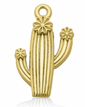 Load image into Gallery viewer, Gold Collection - Sunset Quartz Bracelet with Cactus Cutout Gold Charm
