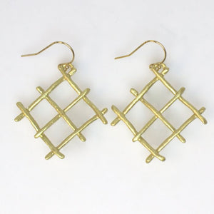 Gold Crisscross Earrings