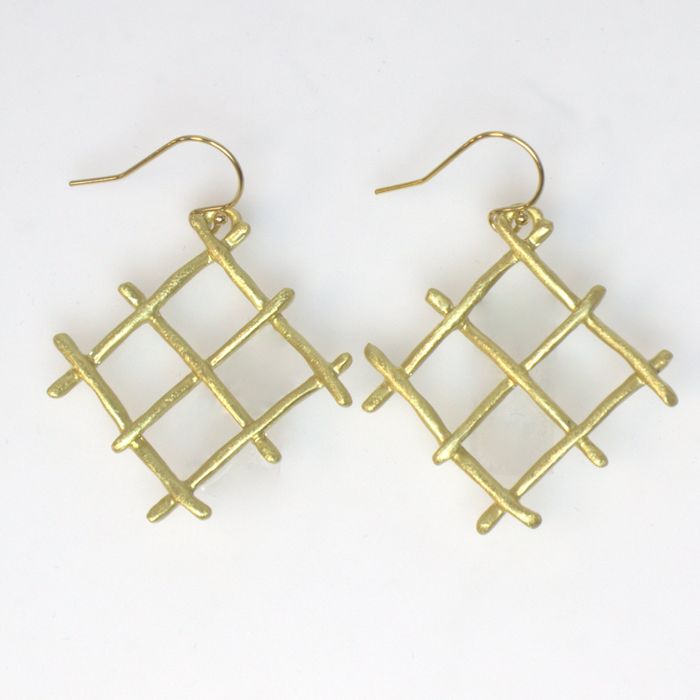 Gold Crisscross Earrings