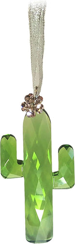Green Quartz Crystal - Cactus Ornament 