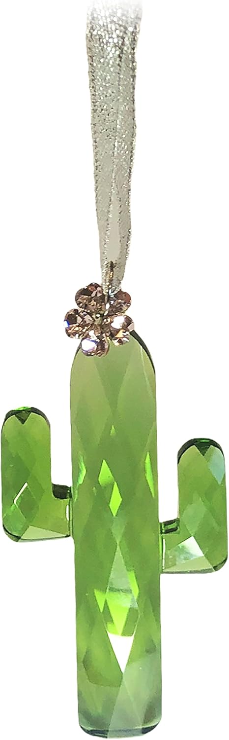 Green Quartz Crystal - Cactus Ornament 