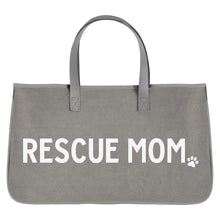 Load image into Gallery viewer, Grey Canvas Tote - Rescue Mom
