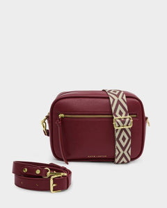 Hallie Crossbody Crossbody Bag with Double Straps - Cherry