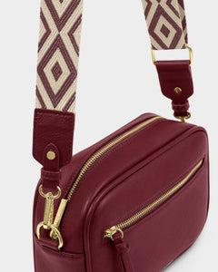 Hallie Crossbody Crossbody Bag with Double Straps - Cherry