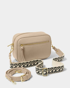 Hallie Crossbody Crossbody Bag with Double Straps - Light Taupe