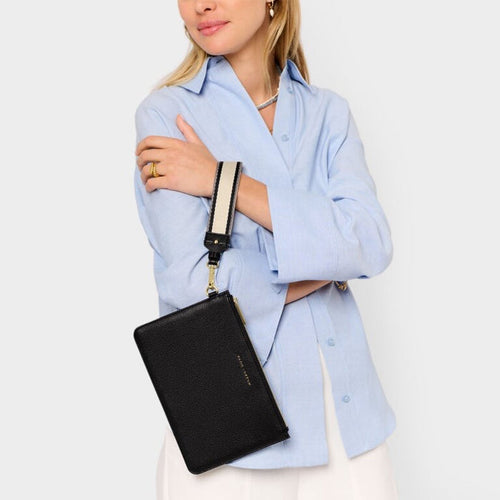 Hallie Wristlet Pouch - Black