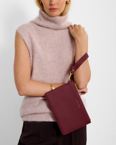 Hallie Wristlet Pouch - Cherry