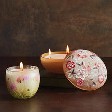 Load image into Gallery viewer, Hand Painted Floral Candle - Volcano Scent
