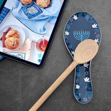 Load image into Gallery viewer, Hanukkah Melamine Spoon Rest
