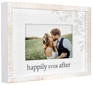 Happily Ever After Rustic Border Photo Frame