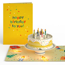 Load image into Gallery viewer, Happy Birthday Confetti Cake Music and Lights Lovepop Card
