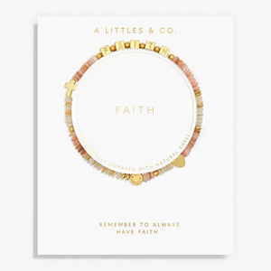 Happy Little Moments 'Faith' Bracelet In Gold Plating