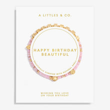 Load image into Gallery viewer, Happy Little Moments &#39;Happy Birthday Beautiful&#39; Bracelet In Gold-Tone Plating
