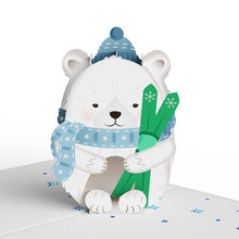 Load image into Gallery viewer, Holiday Ski Bear Tinypop™ Card
