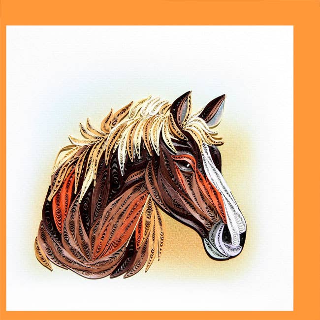 Horse Quilled Greeting Card