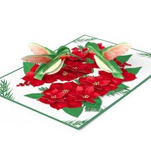Load image into Gallery viewer, Hummingbirds on Poinsettias Lovepop Card
