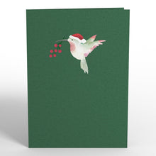 Load image into Gallery viewer, Hummingbirds on Poinsettias Lovepop Card
