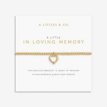 Load image into Gallery viewer, &#39;In Loving Memory&#39; Stretch Bracelet In Gold-Tone Plating
