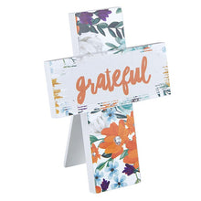 Load image into Gallery viewer, Tabletop Easel Cross - Grateful
