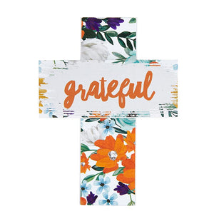 Tabletop Easel Cross - Grateful