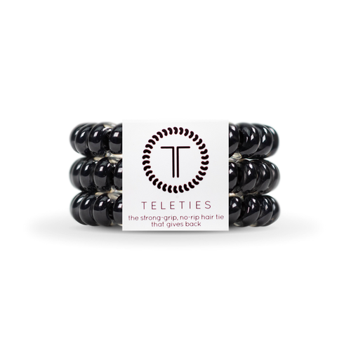Jet Black Large Hair Ties 