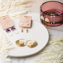 Load image into Gallery viewer, Modern Stone Chandelier Earring - Sunstone/Gold
