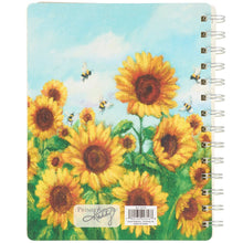 Load image into Gallery viewer, Journal - Sunflower Bees Spiral Notebook
