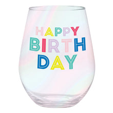 Load image into Gallery viewer, Jumbo Wine Glass - Happy Birthday - Multi
