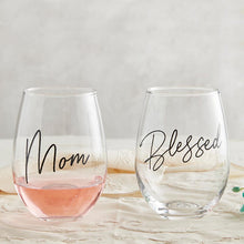 Load image into Gallery viewer, Stemless Wine Glass - Mom
