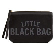 Load image into Gallery viewer, Black Canvas Pouch - Little Black Bag

