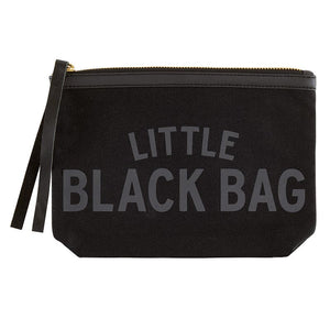 Black Canvas Pouch - Little Black Bag