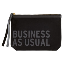 Load image into Gallery viewer, Black Canvas Pouch - Business As Usual

