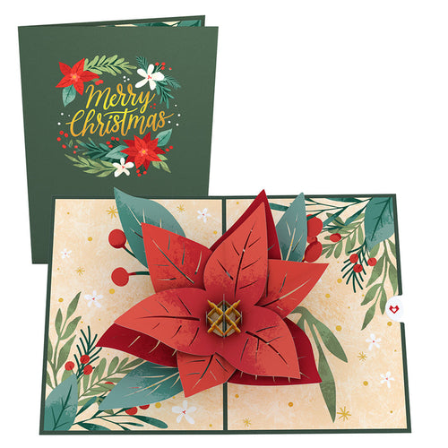 Christmas Poinsettia Bloom Lovepop Card