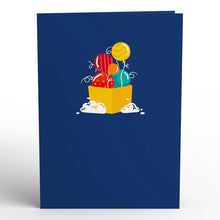 Load image into Gallery viewer, Happy Birthday Banner and Balloons Lovepop Card
