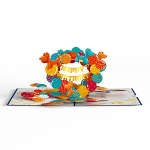 Happy Birthday Banner and Balloons Lovepop Card