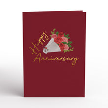 Load image into Gallery viewer, Anniversary Roses Bouquet Lovepop Card
