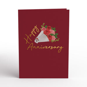 Anniversary Roses Bouquet Lovepop Card
