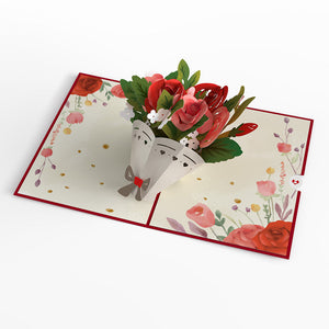 Anniversary Roses Bouquet Lovepop Card
