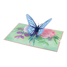 Load image into Gallery viewer, Birthday Blue Morpho Butterfly Lovepop Card
