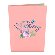 Load image into Gallery viewer, Birthday Blue Morpho Butterfly Lovepop Card
