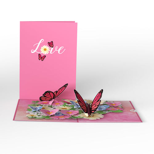 Floral Garden Butterflies Lovepop Card