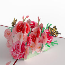 Load image into Gallery viewer, Love Rose &amp; Butterflies Lovepop Card
