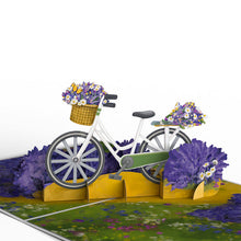 Load image into Gallery viewer, Lavender Bicycle Lovepop Card
