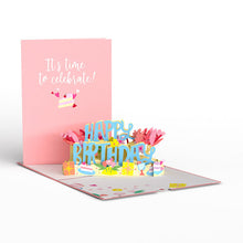 Load image into Gallery viewer, It&#39;s Time to Celebrate Birthday Lovepop Card
