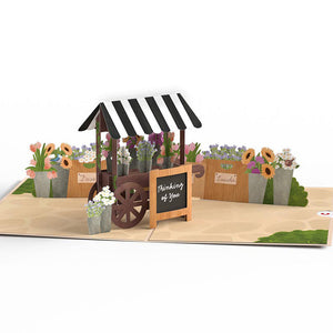 Thinking of You Flower Cart Lovepop Card